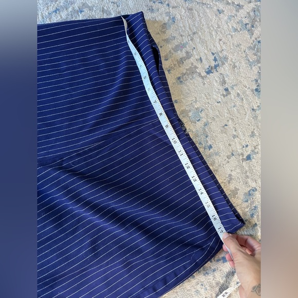 Reformation pin stripe pull on wide leg pant trouser size 12 - Picture 2 of 7